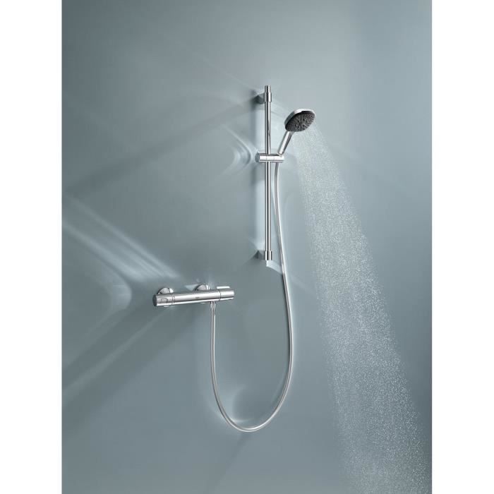 GROHE Shower Set with Thermostatic Mixer 3-Jet Head 60 cm Bar 1.75 m Hose - Model 34237003