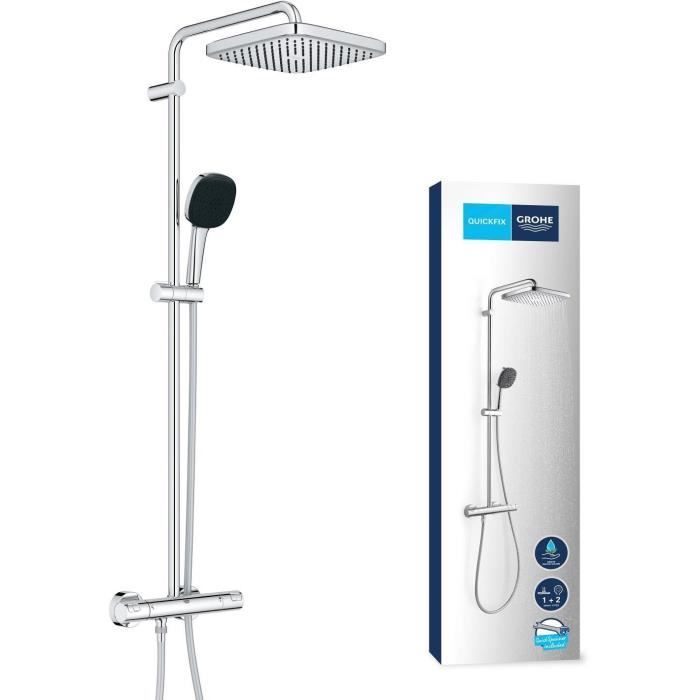 GROHE Vitalio Comfort 250 Shower Column - Thermostatic Mixer - Chrome - 26696001