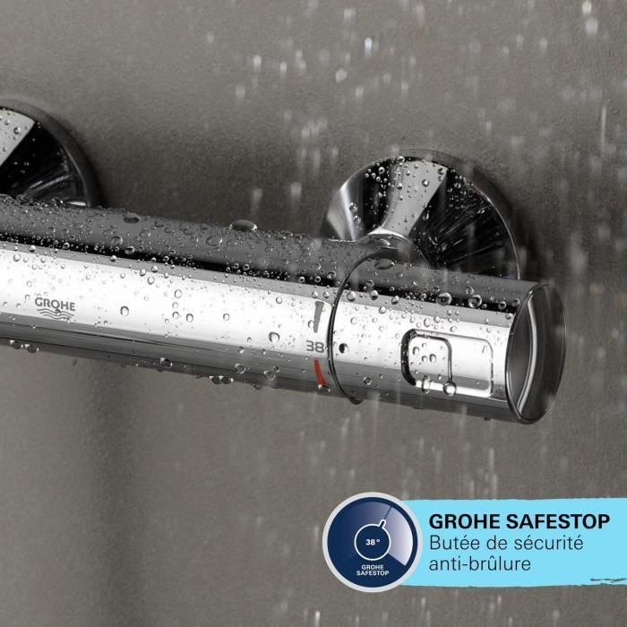 GROHE Vitalio Comfort 250 Shower Column - Thermostatic Mixer - Chrome - 26696001