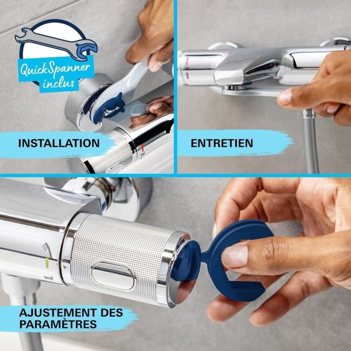 GROHE Vitalio Start System 250 Shower Column - Thermostatic Mixer - Chrome - 26677001