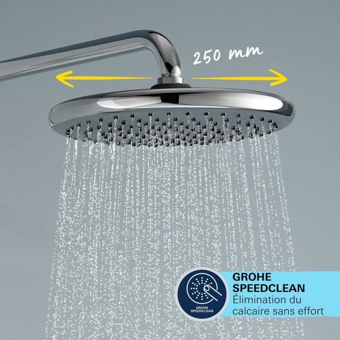 GROHE Vitalio Start System 250 Shower Column - Manual Diverter - Water Saving - Chrome - 26680001