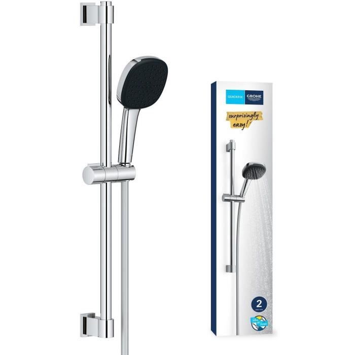 GROHE Vitalio Comfort 110 Shower Set with 2-Spray Head, Bar and Hose - 26928001 - Water Saving