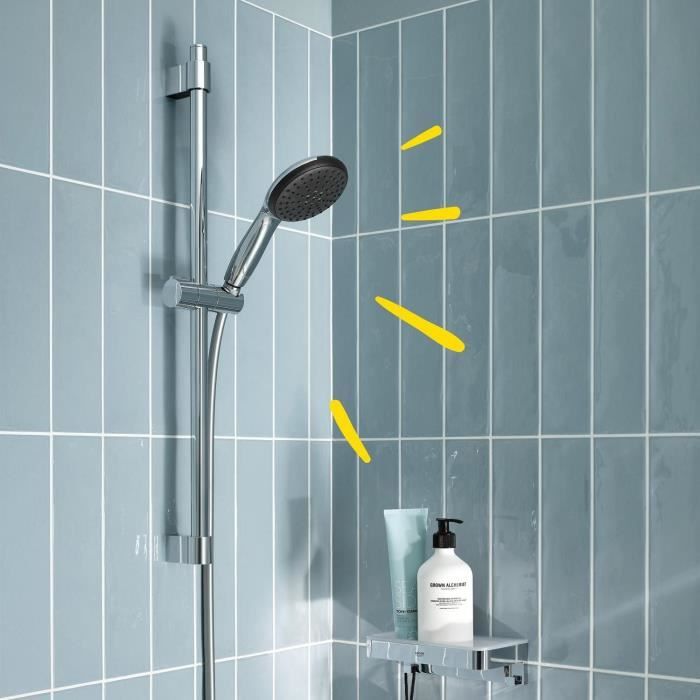 GROHE Vitalio Start 110 Shower Set - 2-Jet Head, 60 cm Bar, Hose - Water Saving - Chrome