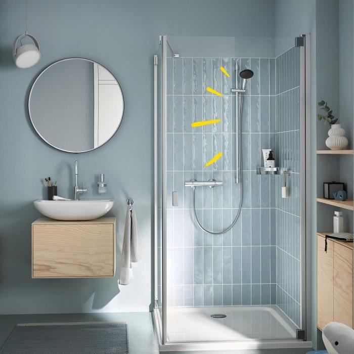 GROHE Vitalio Start 110 Shower Set - Single-Spray Head, 90 cm Bar, Hose - Water Saving - Chrome