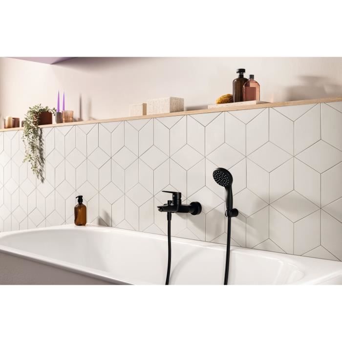 GROHE Start Single-Lever Bath/Shower Mixer Tap - Matte Black - Automatic Diverter