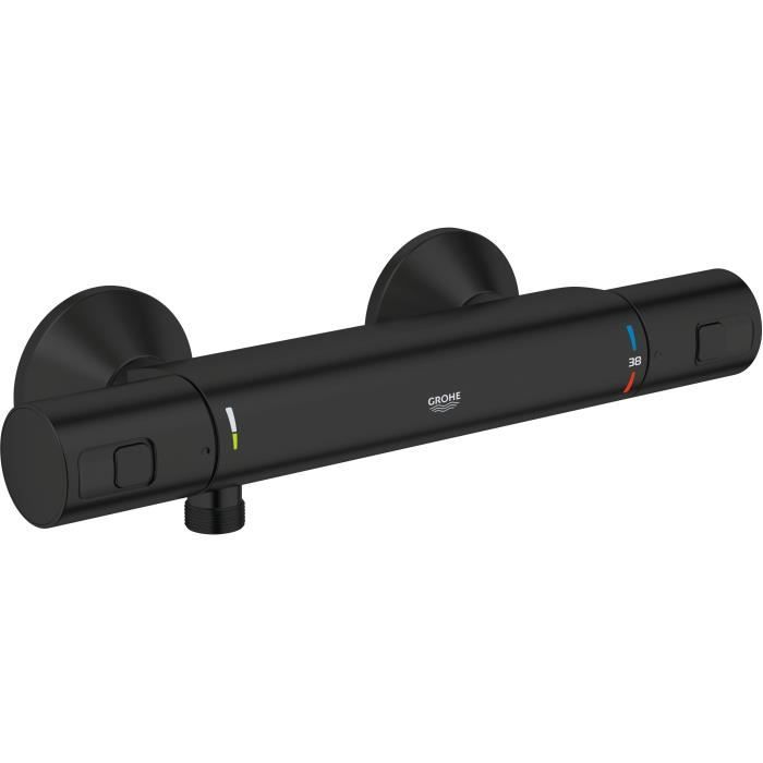 GROHE Precision Start Thermostatic Shower Mixer - Matte Black - Water Saving