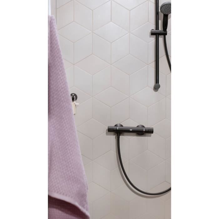 GROHE Precision Start Thermostatic Shower Mixer - Matte Black - Water Saving