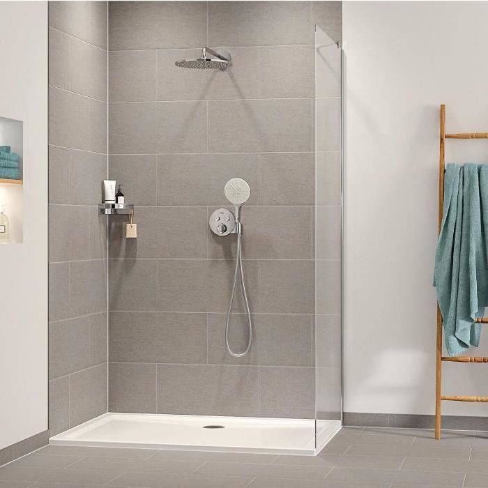 GROHE Concealed Shower Set - All Spray Patterns - Thermostatic Mixer - 34877000 - Grey