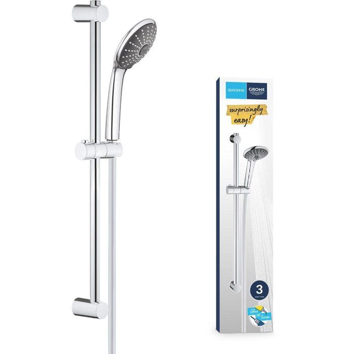 GROHE Vitalio Joy 110 Massage 3-Jet Shower Set - Smooth Hose, Anti-Twist System