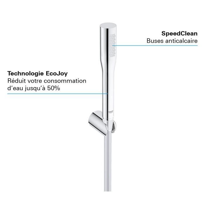 GROHE Vitalio Get Stick Shower Head - 1 Spray Pattern - Anti-Scald and Water-Saving - Chrome