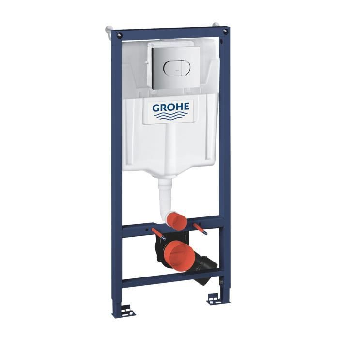 GROHE Solido 3-in-1 WC Frame, 1.20 m, Concealed Frame, Dual Button Flush Plate, 6-9 Litre Cistern