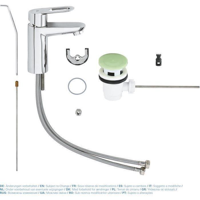GROHE Basin Mixer Tap - Bauloop - Size S - Chrome - Water Saving