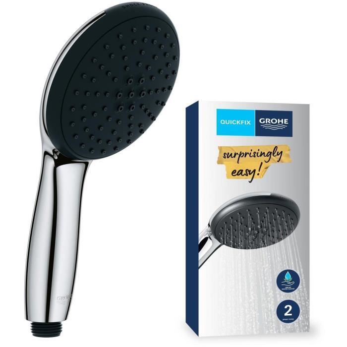 GROHE Vitalio Start 110 Shower Head - 2 Spray Patterns - Water Saving - Chrome - 27946001