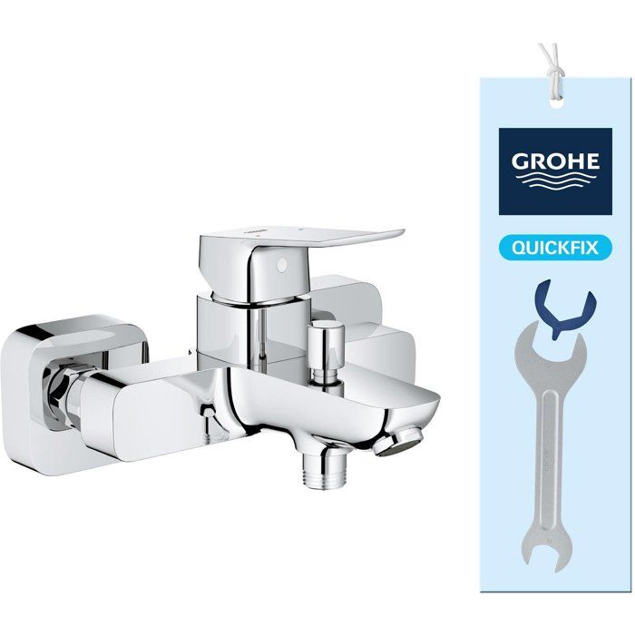 GROHE DICE Wall-Mounted Bath/Shower Mixer - Chrome