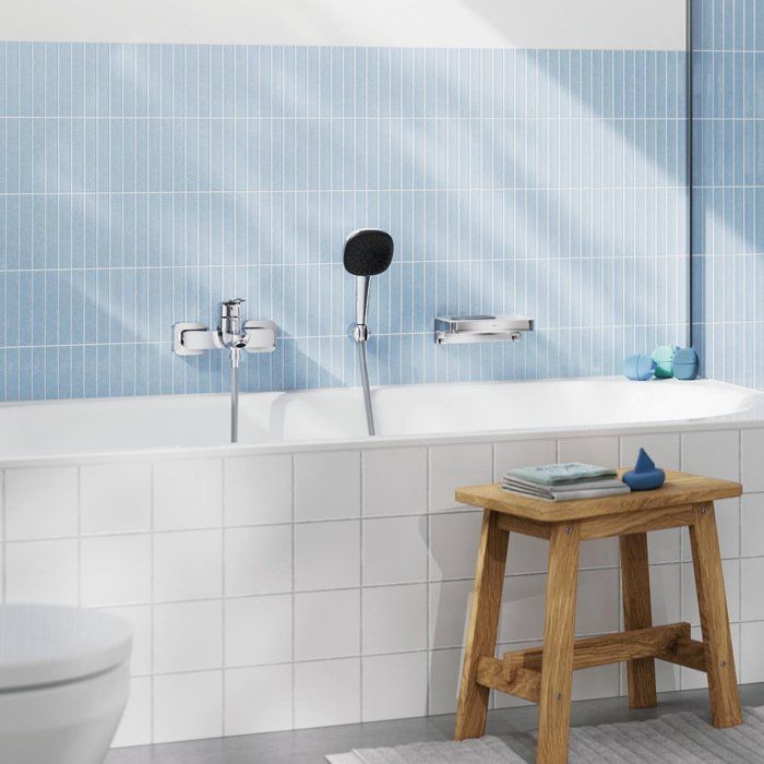 GROHE DICE Wall-Mounted Bath/Shower Mixer - Chrome