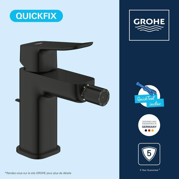 GROHE DICE Bidet Mixer Tap - Matte Black