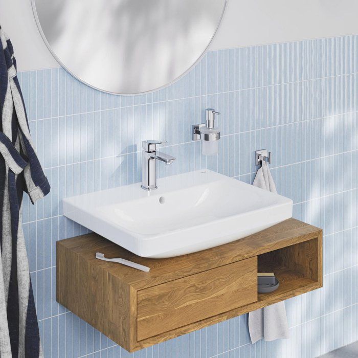 GROHE DICE Basin Mixer Tap - Size M - Click-clack Waste - Chrome