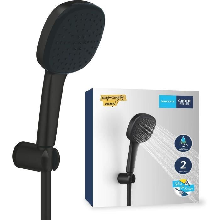 GROHE Vitalio Comfort 110 Shower Set - 2-Spray Shower Head, Holder and Hose