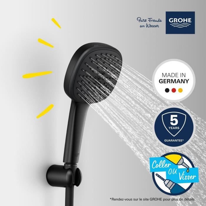 GROHE Vitalio Comfort 110 Shower Set - 2-Spray Shower Head, Holder and Hose
