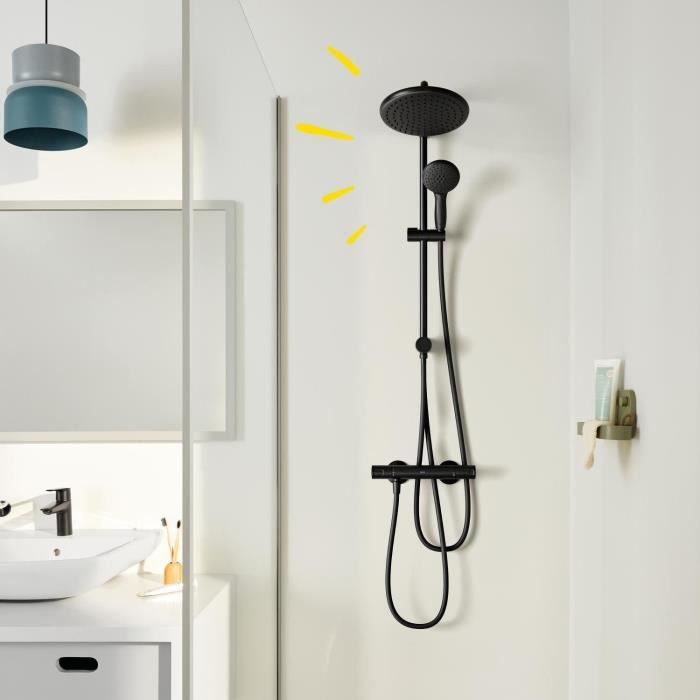 GROHE Vitalio Start System 250 Shower Column with Manual Diverter - Matte Black - 266802431