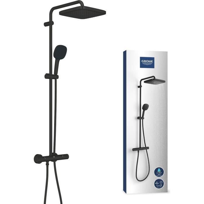 GROHE Vitalio Comfort 250 Shower Column - Water Saving - Matte Black - 266962431