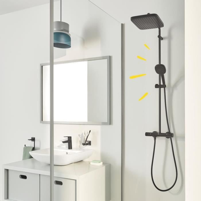 GROHE Vitalio Comfort 250 Shower Column - Water Saving - Matte Black - 266962431