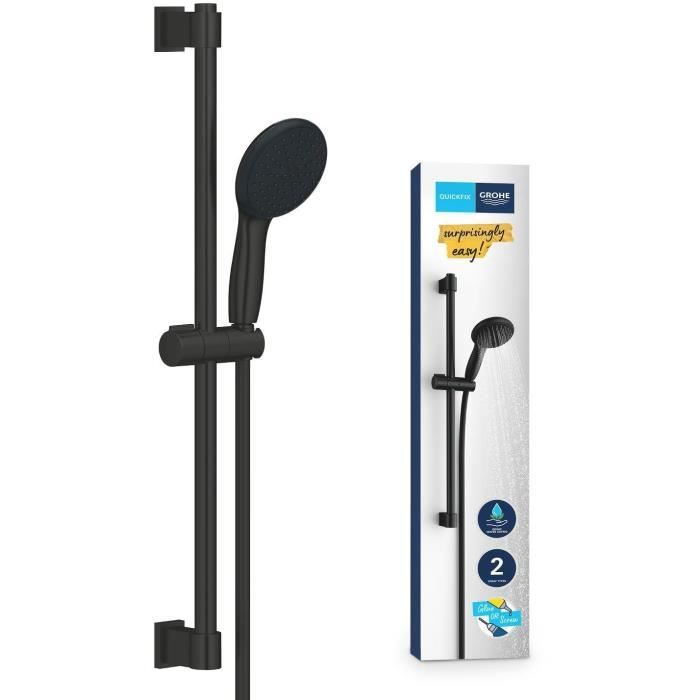 GROHE Vitalio Start 110 Shower Set - 2-Jet Shower Head - Matte Black