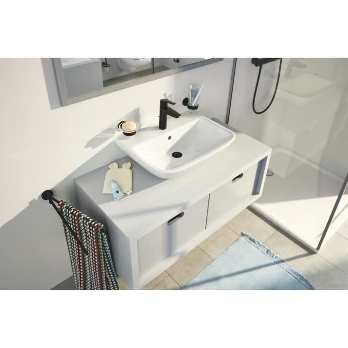 GROHE Start Single-Lever Basin Mixer Tap - Matte Black - Water Saving