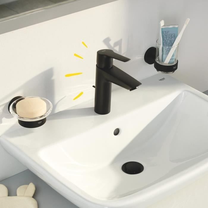 GROHE Start Single-Lever Basin Mixer Tap - Matte Black - Standard Height