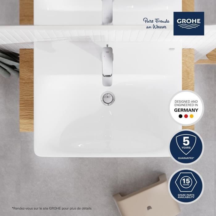 GROHE Euro Ceramic Wall-Mounted Washbasin - Rectangular - 60 cm x 47 cm - White