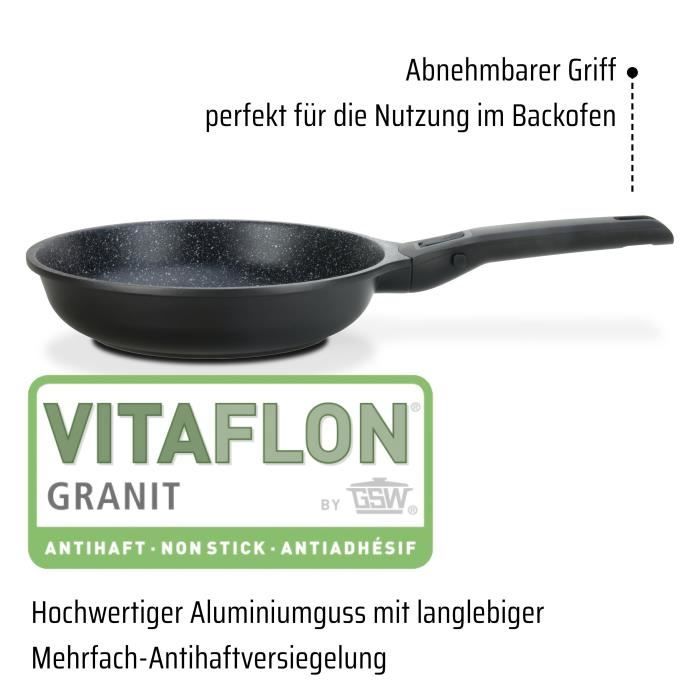 GSW Frying Pan - EASY CLICK - 32 cm - Cast Aluminum - Induction Compatible