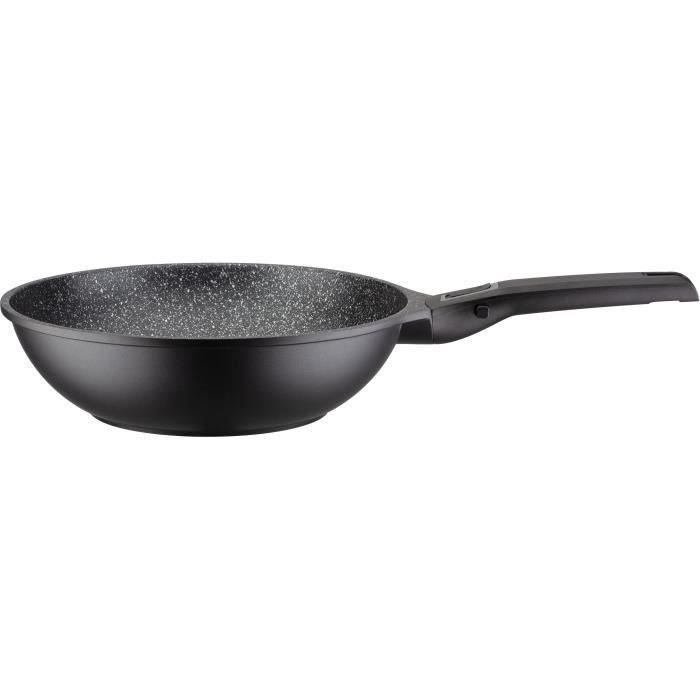 GSW Wok - EASY CLICK - Cast Aluminum - Ø 28 cm - Suitable for All Hobs Including Induction