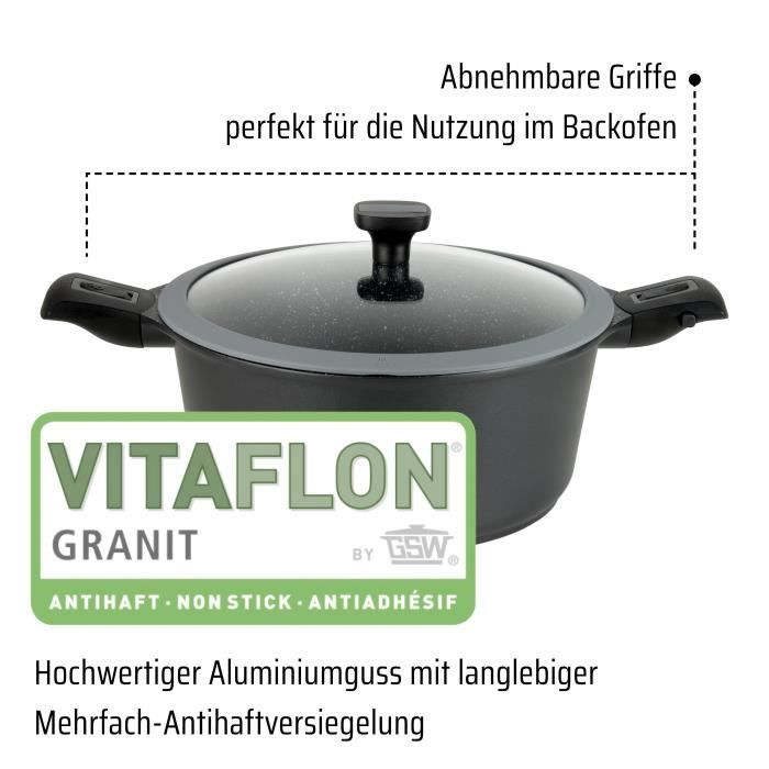 GSW EASY CLICK Cast Aluminum Saucepan - 28 cm - Induction