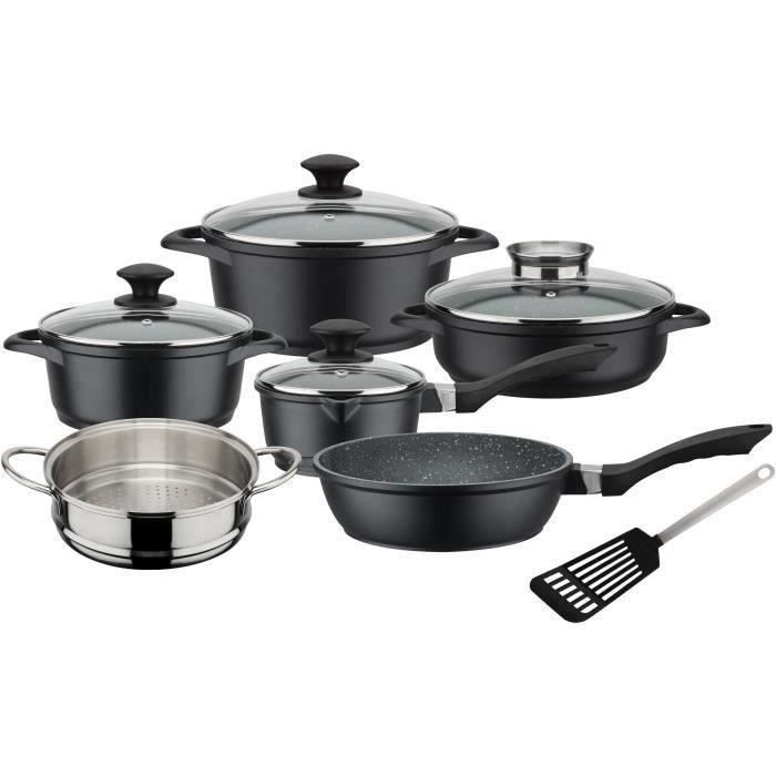 GSW GOURMET GRANIT Cookware Set - 10 Pieces - Cast Aluminum - Induction Compatible 10-piece