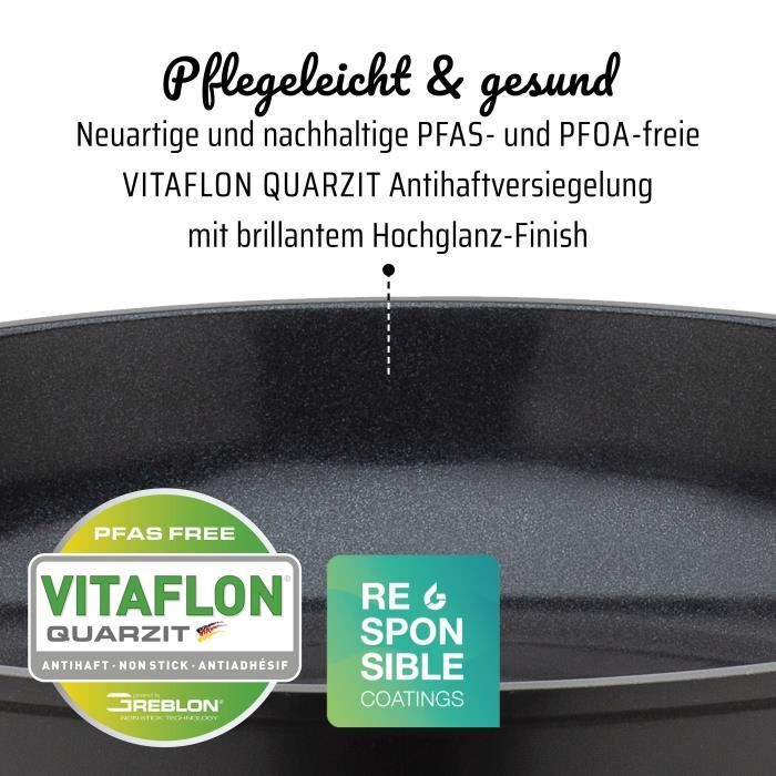 GSW NATURAL FIT Frying Pan - 24 cm - 100% Recycled Cast Aluminum - Induction