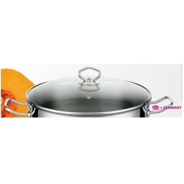 GSW JUMBO Professional Cooking Pot - 30 cm - 17 L - Induction - Stainless Steel