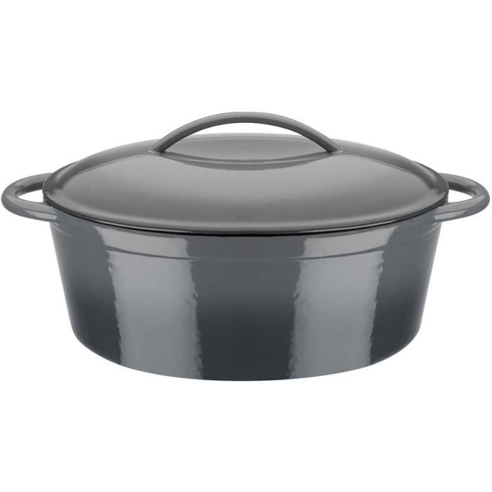 GSW Cocotte - Solid Cast Iron - 33 x 25 cm - Induction - GREY SHADOW
