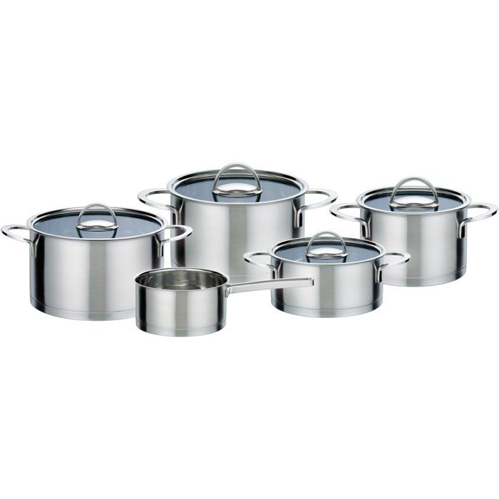 GSW Elegance Cookware Set - 9 Pieces - Stainless Steel - Induction Compatible 9-piece