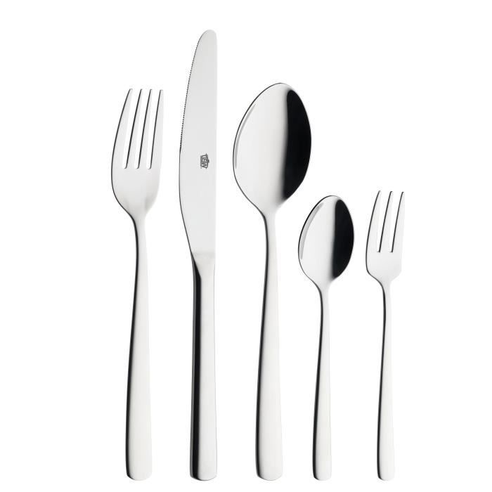 GSW Cutlery Set - 60 Pieces - Solid Stainless Steel - Ergonomic Design 60-Piece