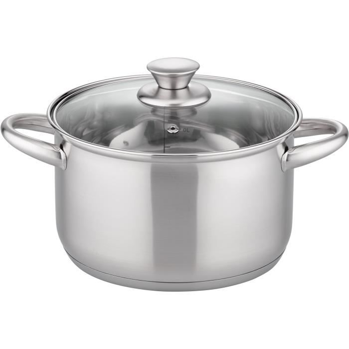 GSW Stainless Steel Stockpot - 24 cm - Induction Compatible