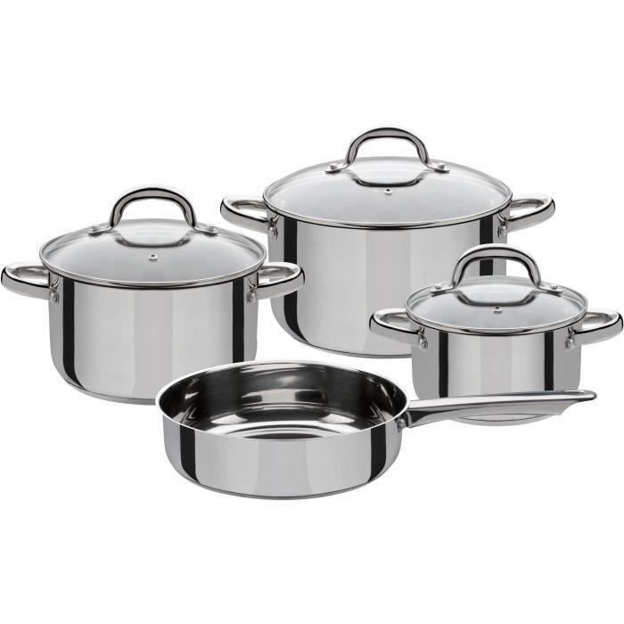 GSW MONTREAL Cookware Set - 4 Pieces - Stainless Steel - Induction Compatible 4-piece