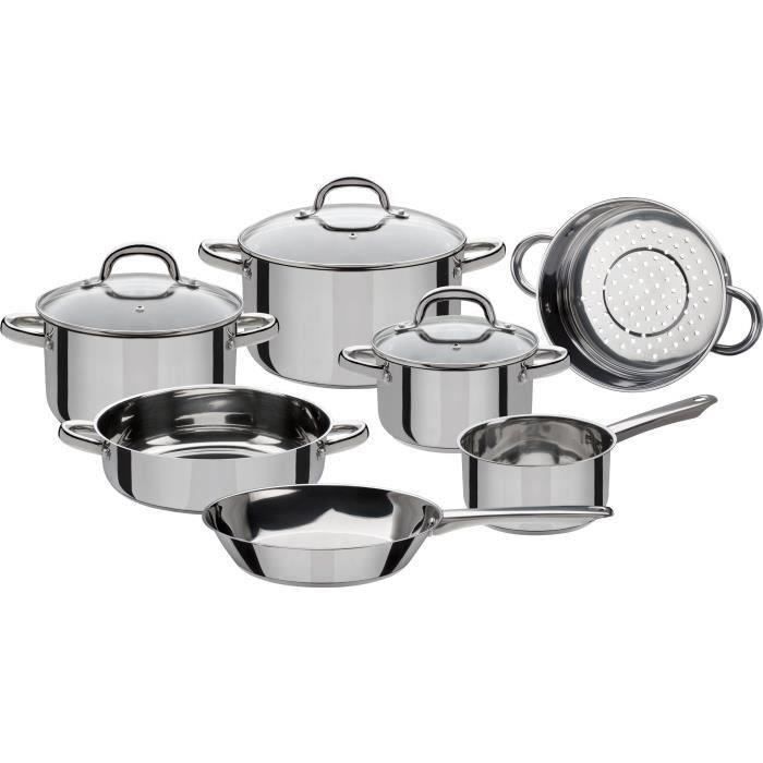 GSW MONTREAL Cookware Set - 10 Pieces - Stainless Steel - Induction Compatible 10-piece
