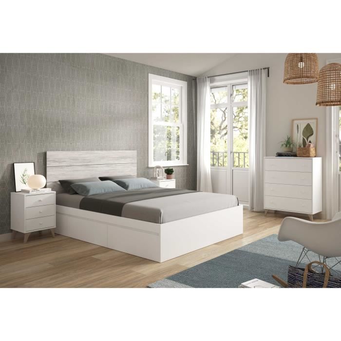 SWEET 4-Drawer Chest of Drawers - White Finish - W 77.5 x D 40 x H 95 cm