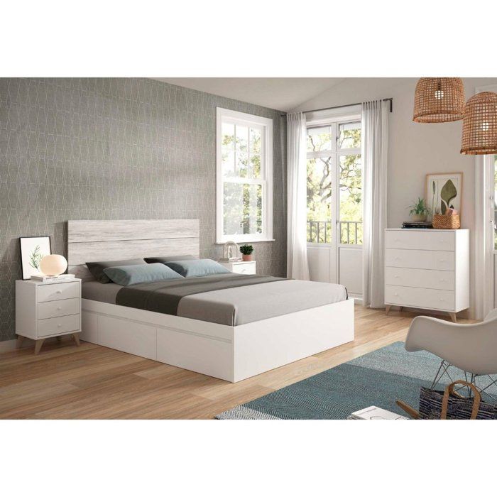 SWEET 4-Drawer Chest of Drawers - White Finish - W 77.5 x D 40 x H 95 cm
