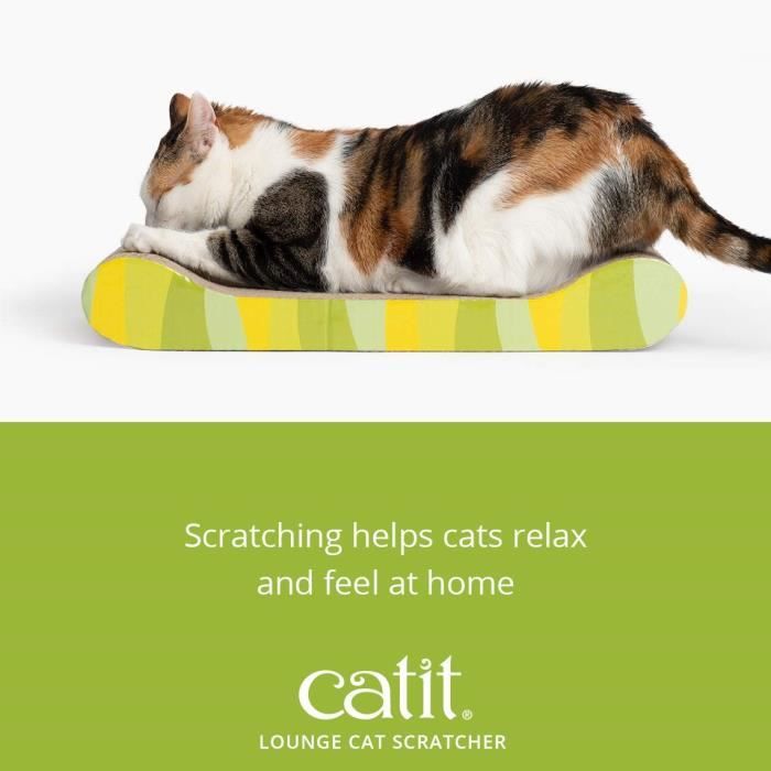 CATIT Corrugated Cardboard Scratching Post 49x22x75 cm Green Zebra Print