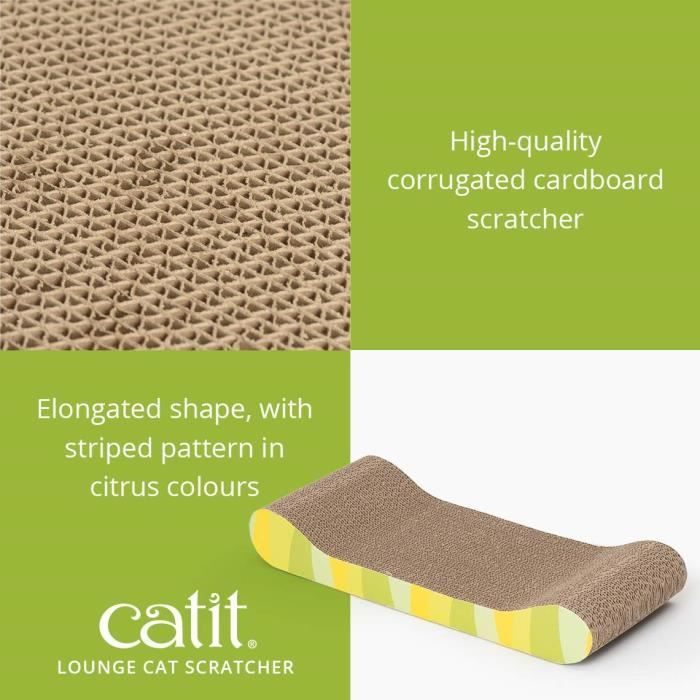 CATIT Corrugated Cardboard Scratching Post 49x22x75 cm Green Zebra Print