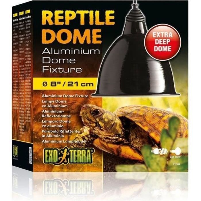 Exoterra Dome Fixture Aluminum Lighting for Reptiles/Amphibians - Large Size 21 cm