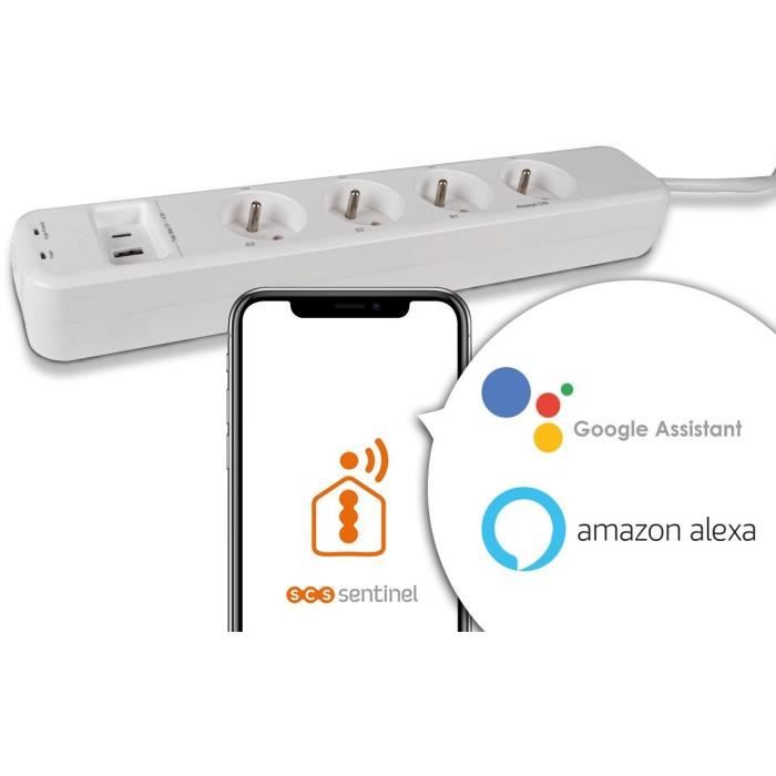SCS SENTINEL SmartPlug Strip - 4 Outlets, 3 Remote Controlled, 16A, 3600W