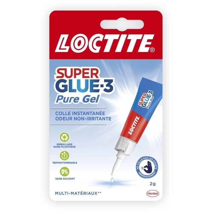LOCTITE SUPERGLUE-3P Cyanocrylate Glue - Pure Gel - Tube 2 g