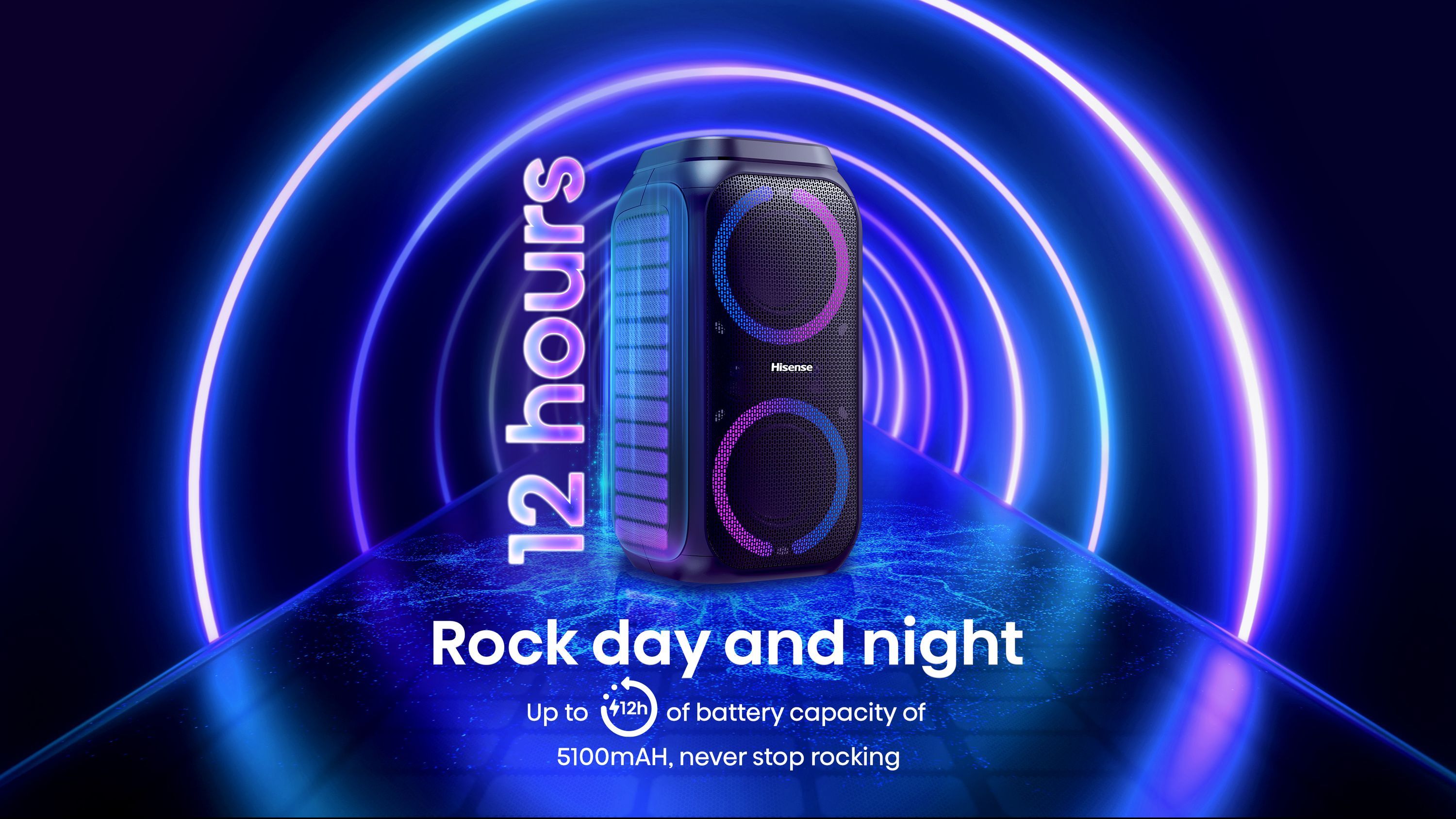 HISENSE Portable Speaker - Bluetooth - Max 160 W